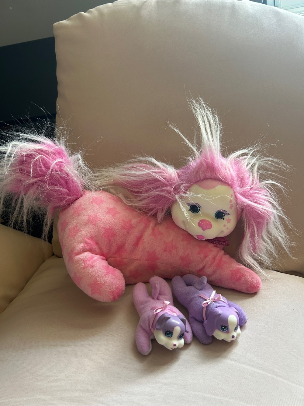 Puppy Surprise Plush Fantasy Doll with Two Lilac Puppy Plushes